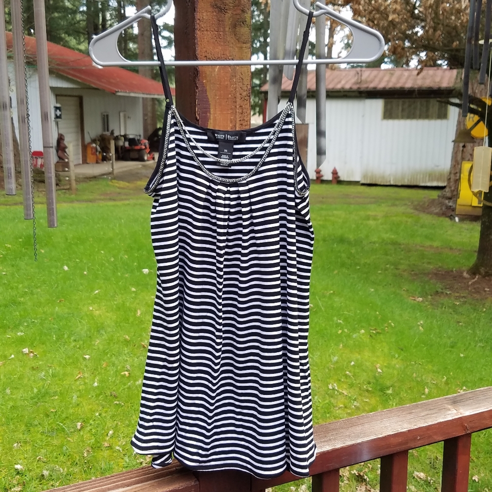 White House Black Market Striped Tank Top - XS